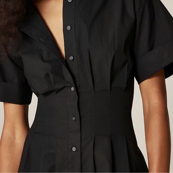 J crew Wren mini shirt-dress in cotton-blend poplin - Picture 2 of 4